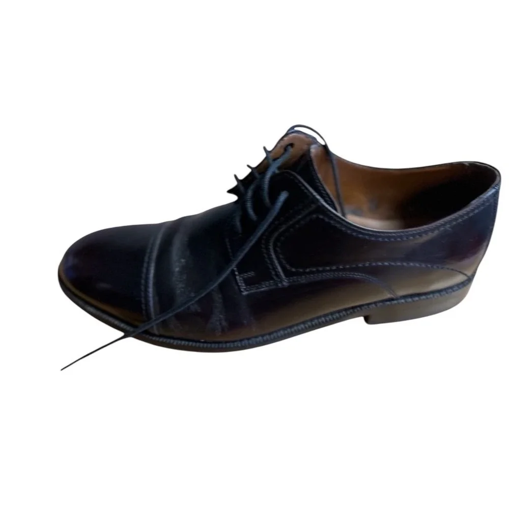 Bostonian Men's Leather Dress Shoes Burgundy Oxfords Lace‎ Up Size 10.5M